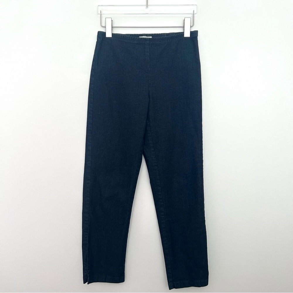 Eileen Fisher Side Zip Blue Cotton Denim Slim Jean Pant Size PP Petite XS